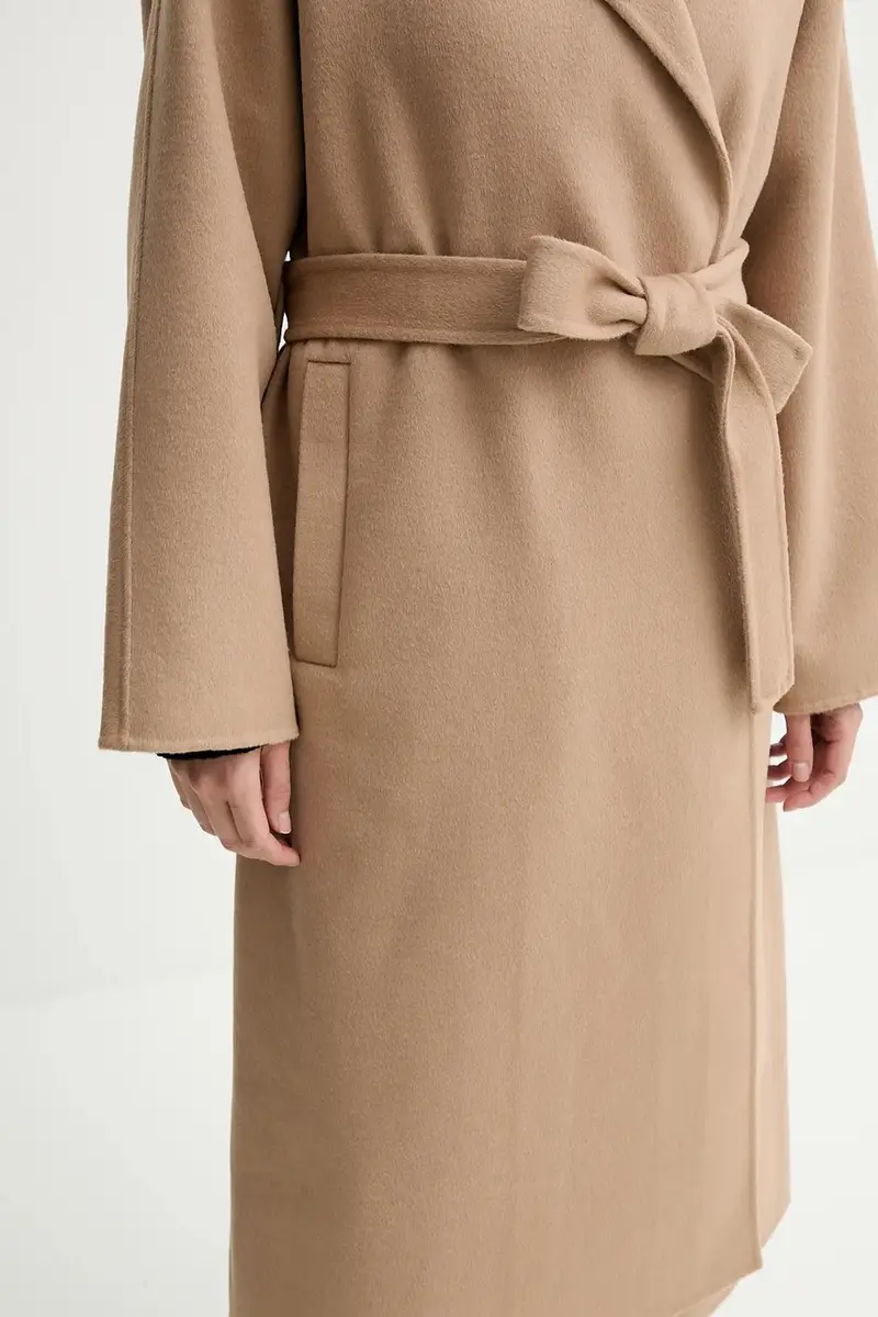 cappotto con lana colore beige LV040WL571 miniatura 5