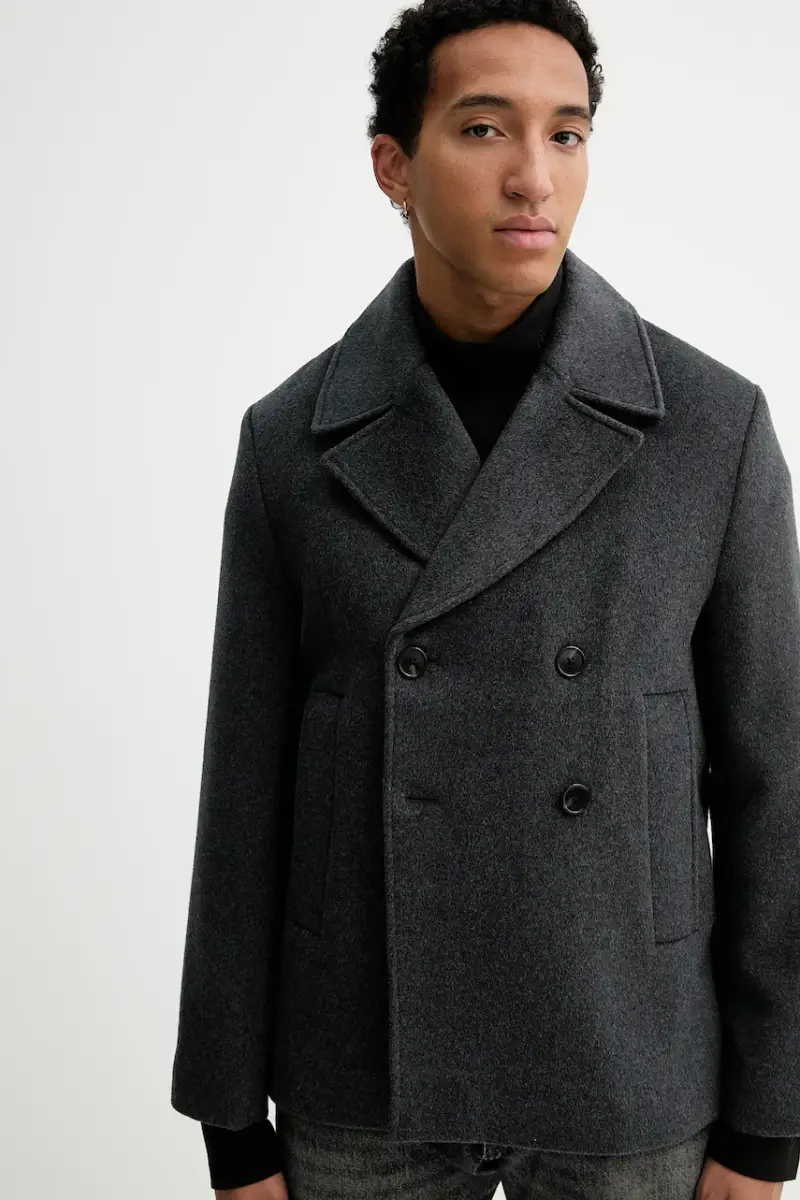 cappotto con lana colore grigio LV04LD472G miniatura 4