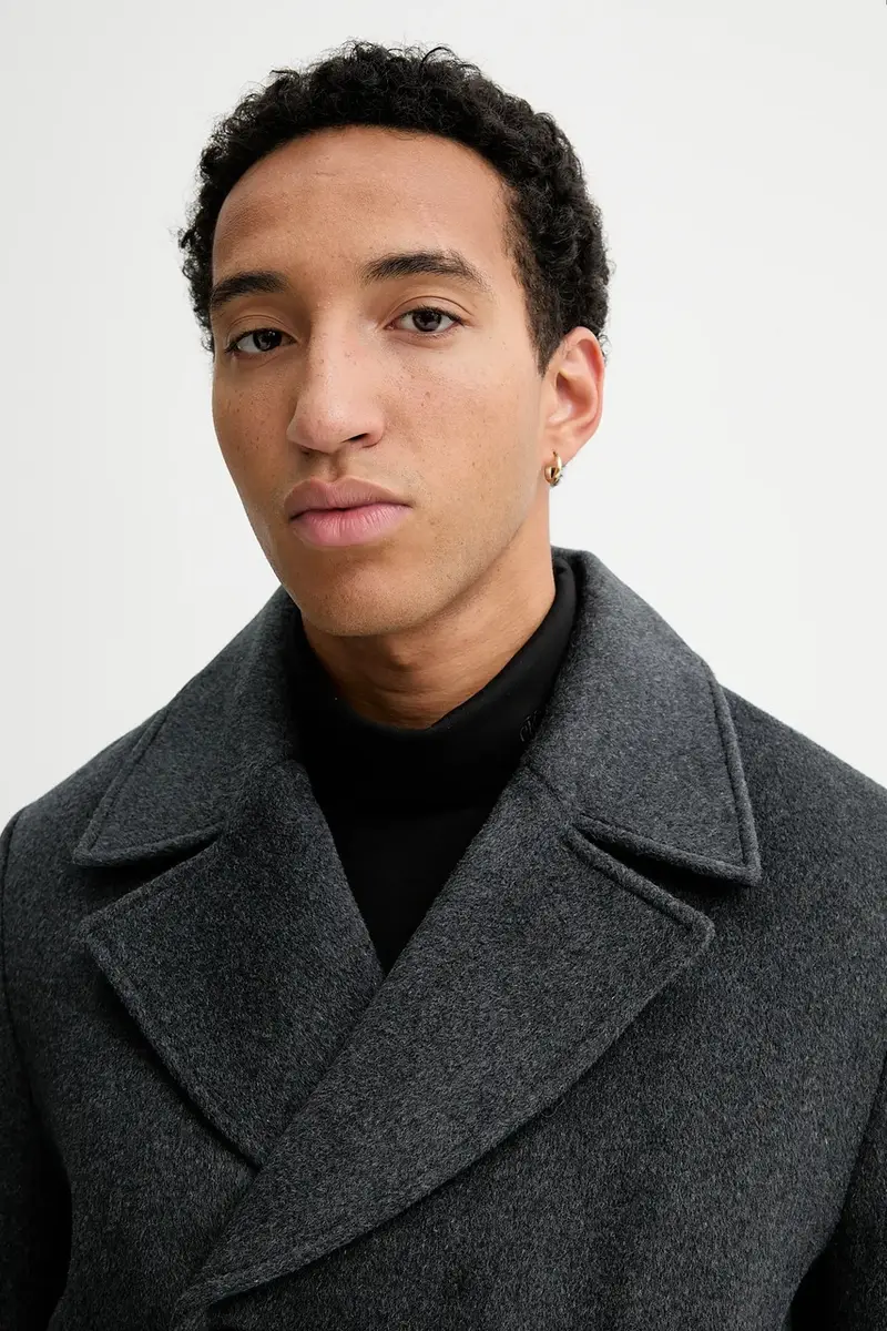 cappotto con lana colore grigio LV04LD472G miniatura 5