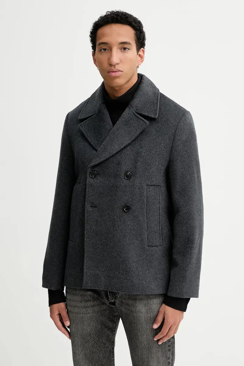 cappotto con lana colore grigio LV04LD472G