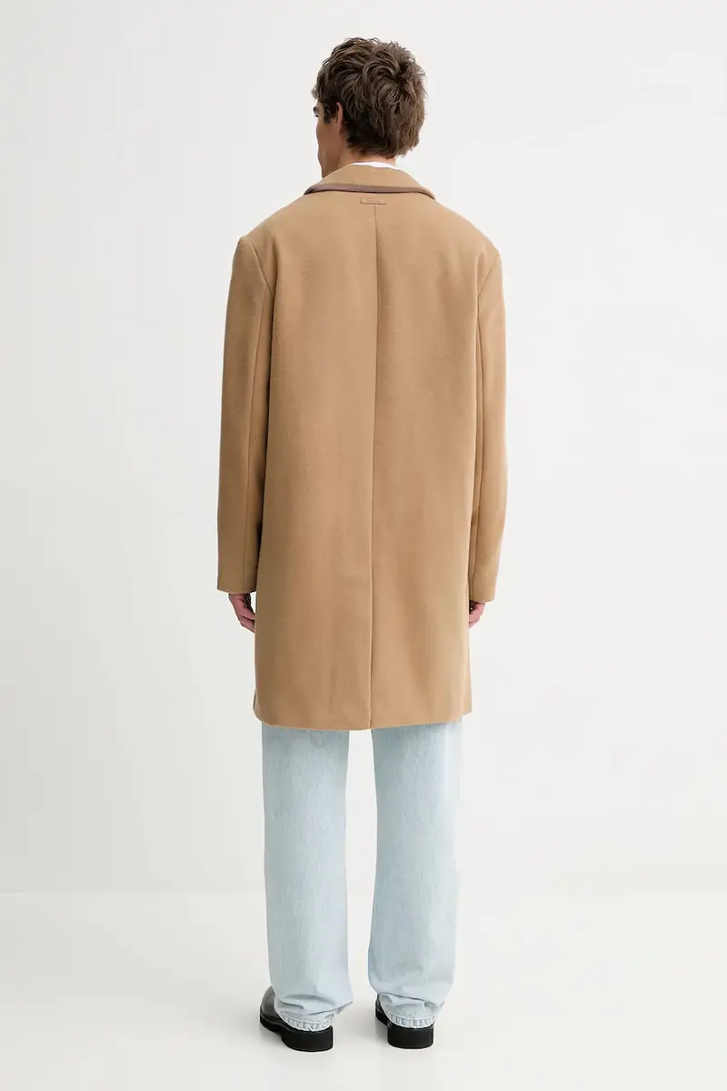 cappotto con lana colore marrone LV04LD900G miniatura 3