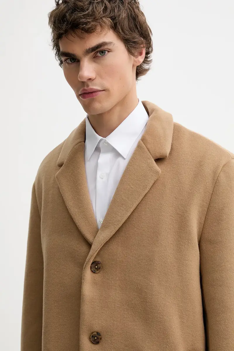 cappotto con lana colore marrone LV04LD900G miniatura 4