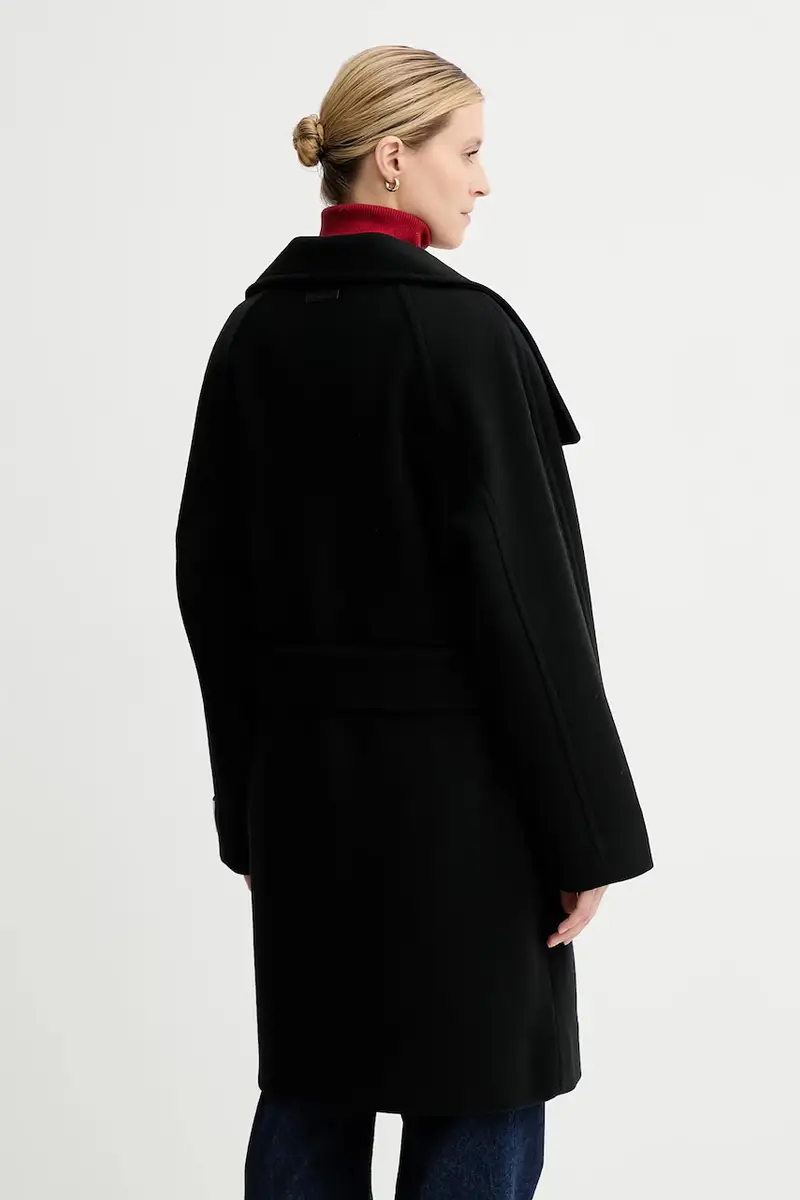 cappotto in lana colore nero LV044D557G miniatura 3