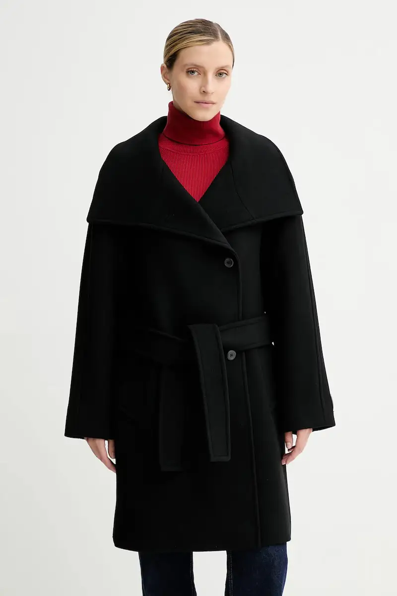 cappotto in lana colore nero LV044D557G