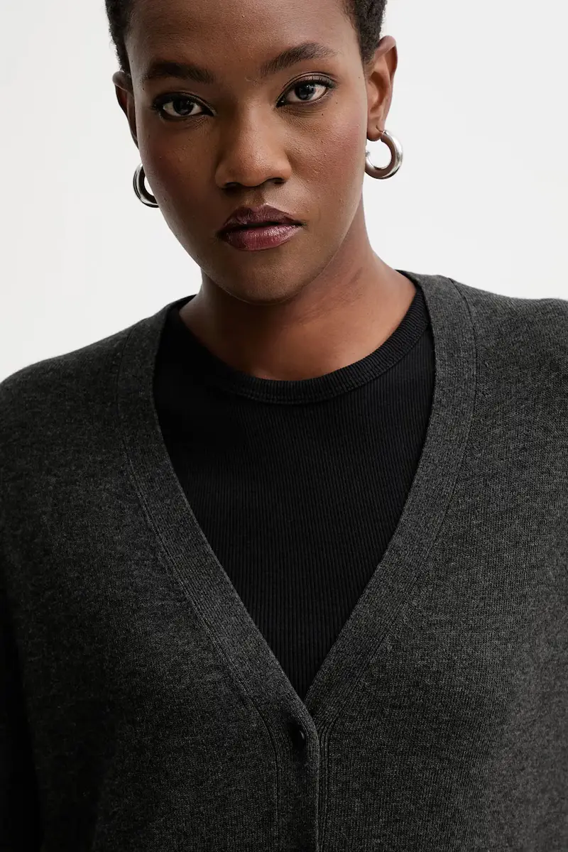 Calvin Klein Cardigan Donna Grigio 3249958 miniatura 4