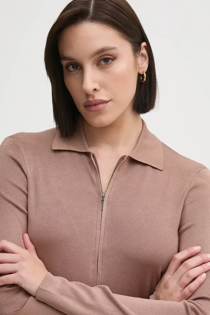 Calvin Klein Cardigan Donna Marrone 3325589 miniatura 4