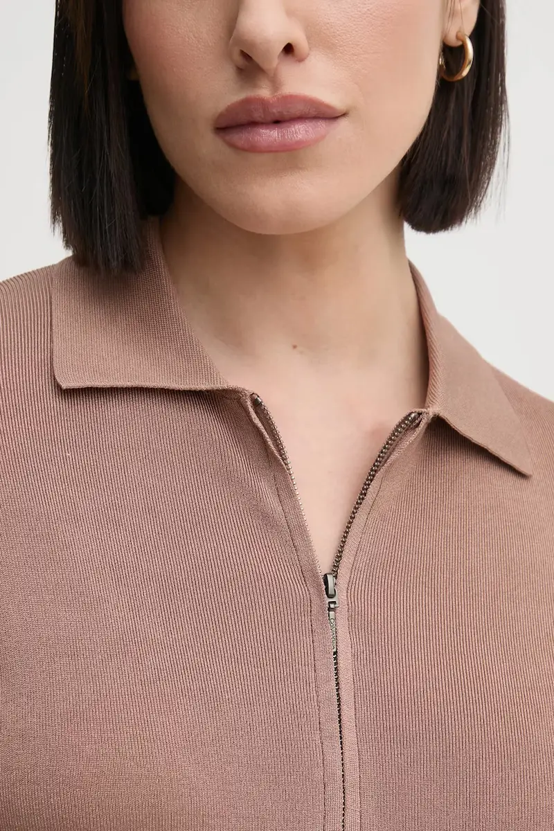 Calvin Klein Cardigan Donna Marrone 3325589 miniatura 5