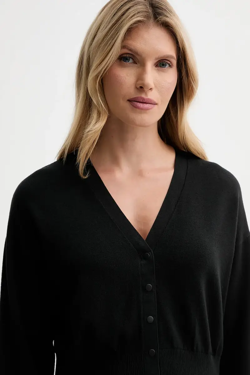 Calvin Klein Cardigan Donna Nero 3649378 miniatura 3