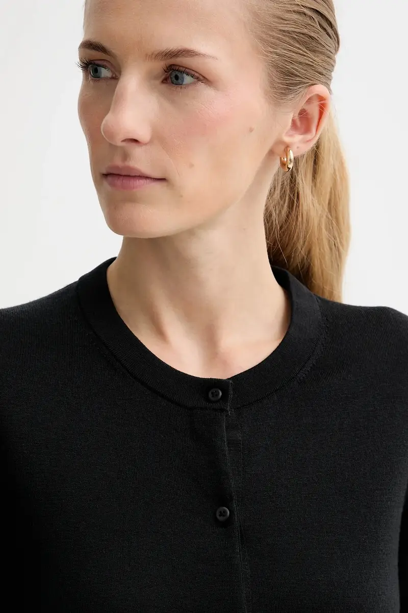 Calvin Klein Cardigan Donna Nero 3778465 miniatura 4