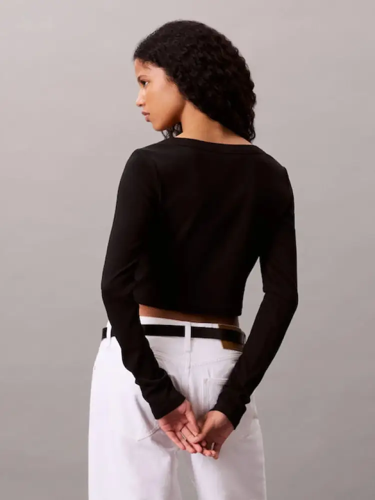 Calvin Klein Cardigan Donna Nero 2856702 miniatura 2