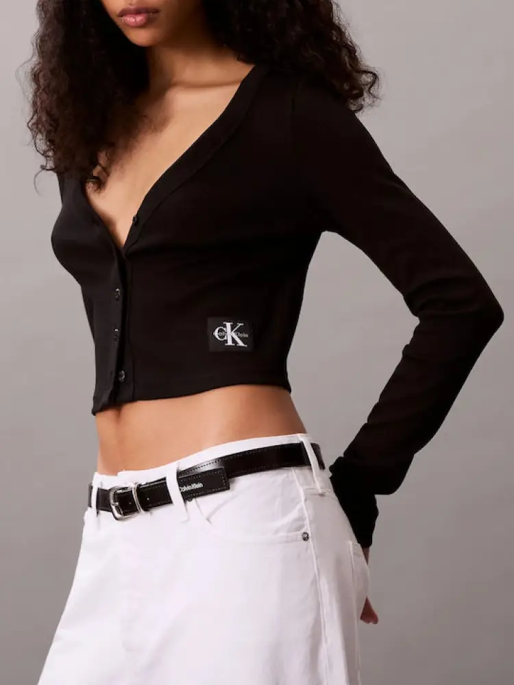 Calvin Klein Cardigan Donna Nero 2856702 miniatura 3