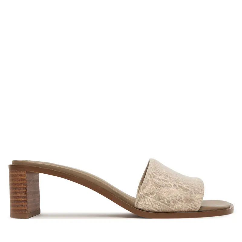 Ciabatte Calvin Klein Block Heel Sandal Aop HW0HW03016 Beige