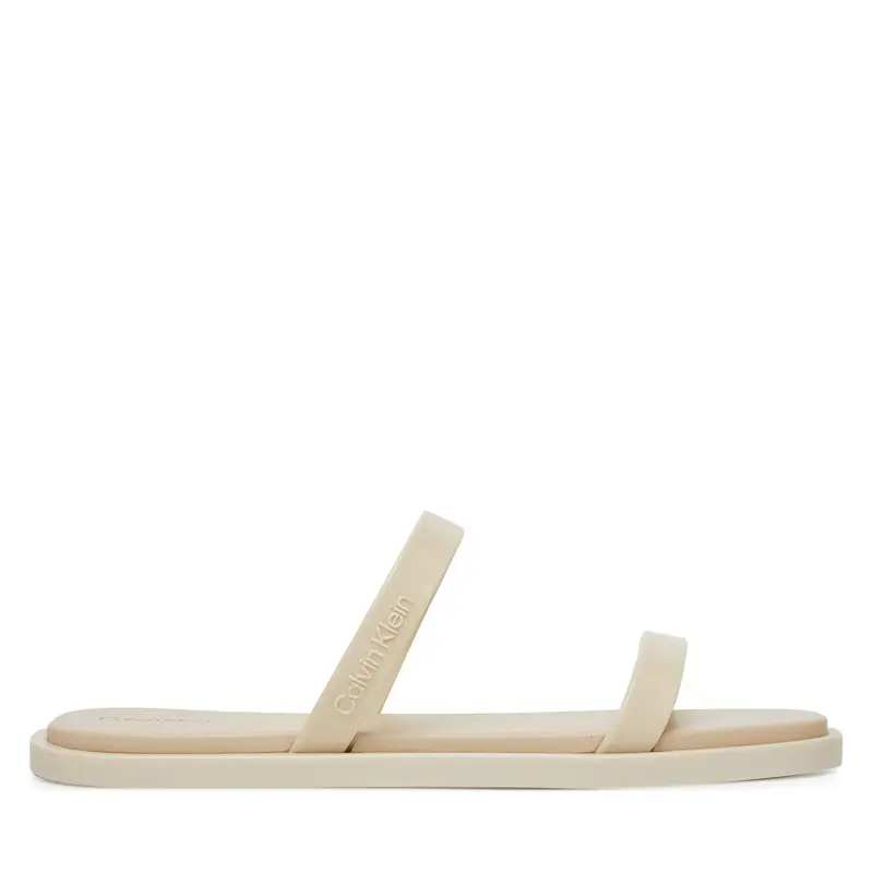 Ciabatte Calvin Klein Double Bar Slide - Jelly HW0HW02417 Écru Écru