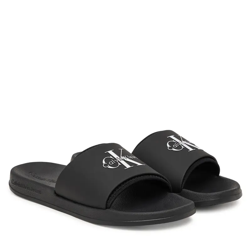 Ciabatte Calvin Klein Ess Slide Rubber Neoprene HM0HM02229 Nero