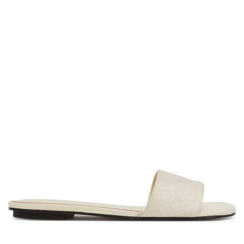 Ciabatte Calvin Klein Flat Slide Jacq HW0HW02388 Écru Écru