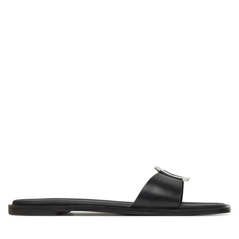 Ciabatte Calvin Klein Flat Slide W/Ck Hw Big - Lth HW0HW02482 Nero