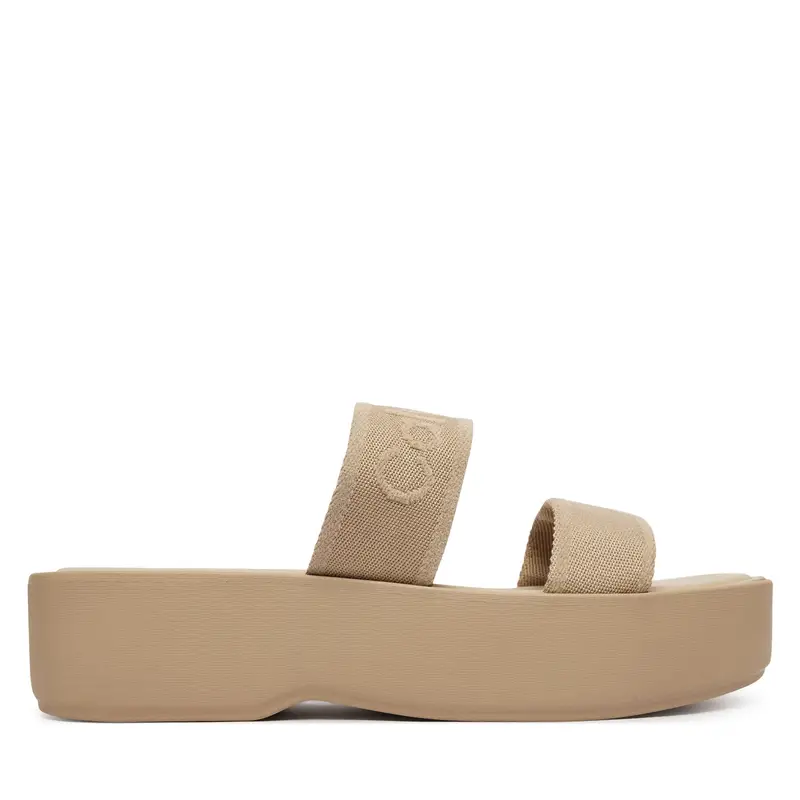 Ciabatte Calvin Klein Flatform Sndl Webbing HW0HW02878 Beige