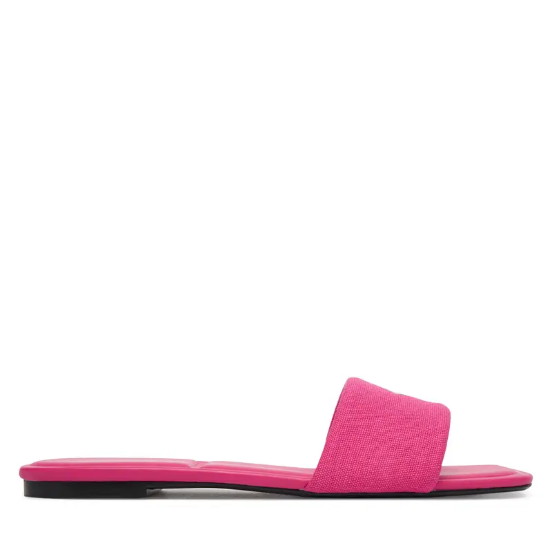 Ciabatte Calvin Klein Square Flat Sndl Canvas Hw HW0HW03129 Rosa