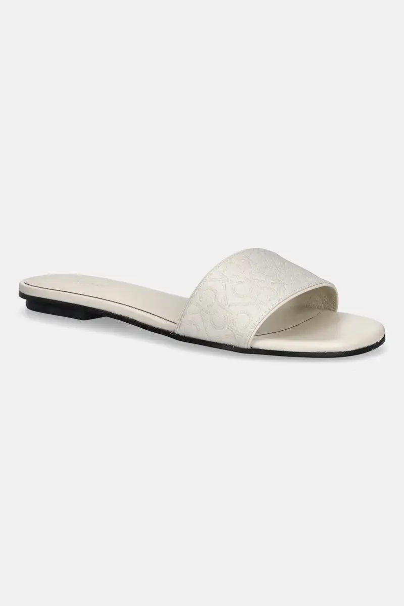 ciabatte slide FLAT SLIDE - JACQ colore beige HW0HW02388