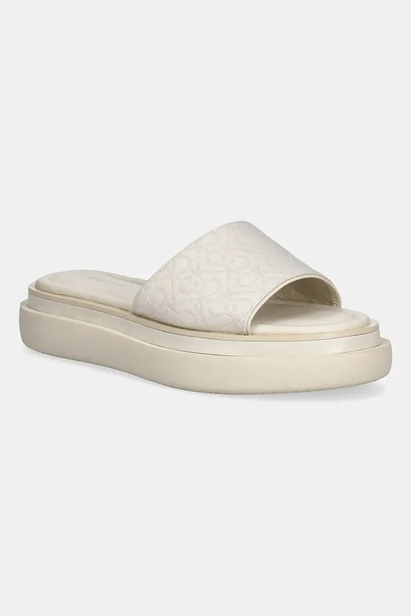 ciabatte slide FLATFORM SLIDE - JACQ colore beige HW0HW02461