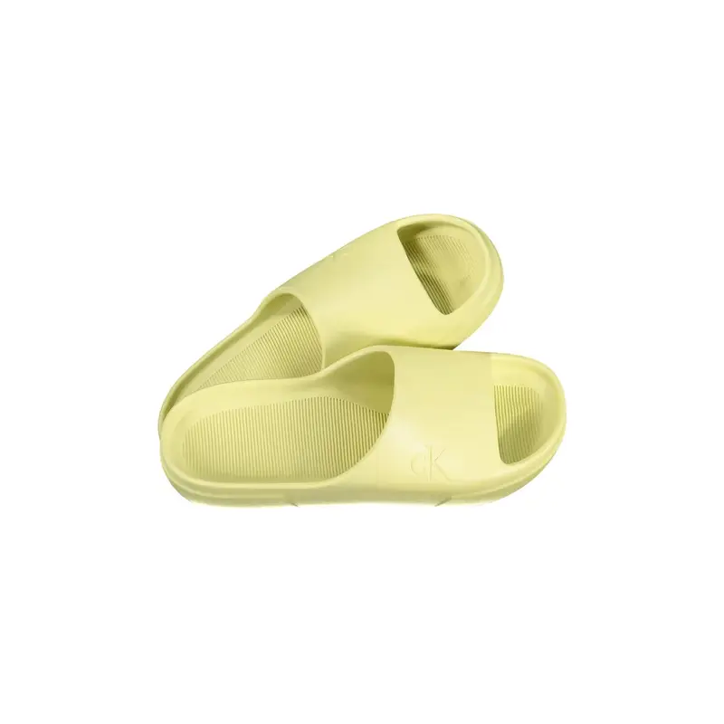 Ciabatte Uomo Gialle Stampa Logo Giallo