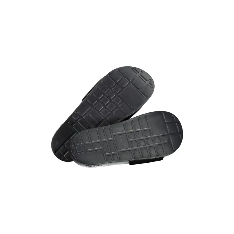 Ciabatte Uomo Nere Ricamo Logo Nero miniatura 2