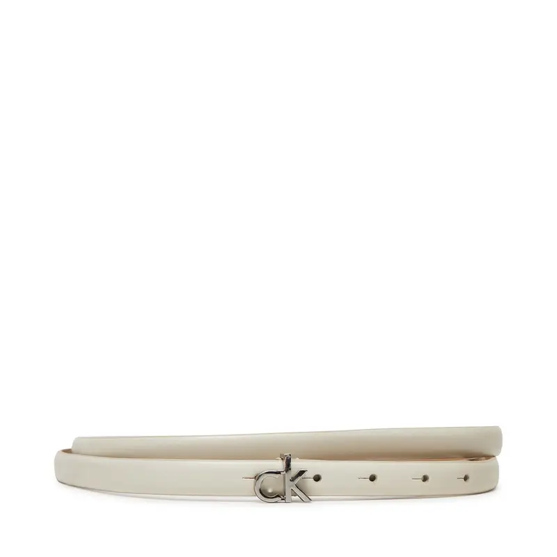 Cintura da donna Calvin Klein Ck Buckle Skinny Belt 1.5 K60K612932 Bianco