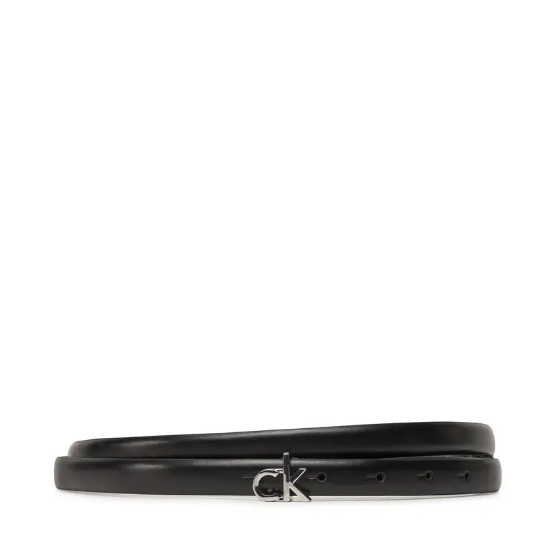 Cintura da donna Calvin Klein Ck Buckle Skinny Belt 1.5 K60K612932 Nero