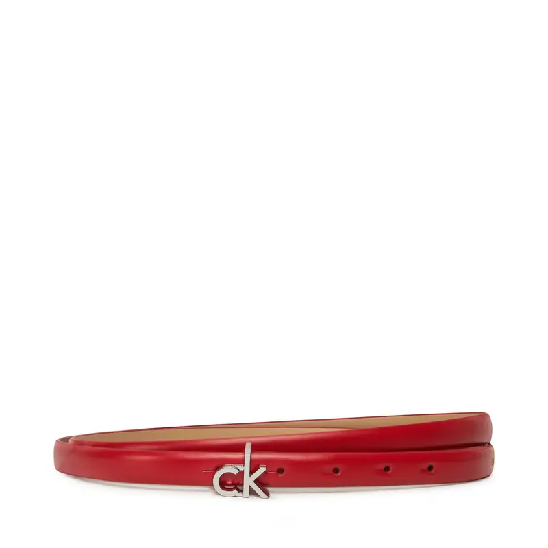 Cintura da donna Calvin Klein Ck Buckle Skinny Belt 1.5 K60K612932 Rosso