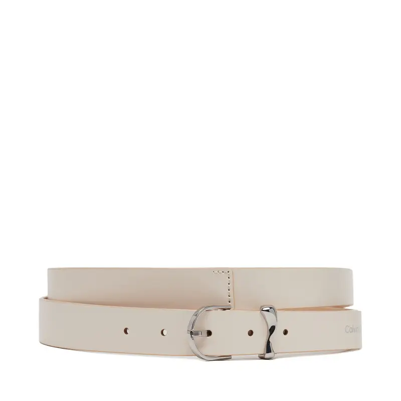Cintura da donna Calvin Klein Ck Must Organic Loop Belt 25Mm K60K613234 Bianco