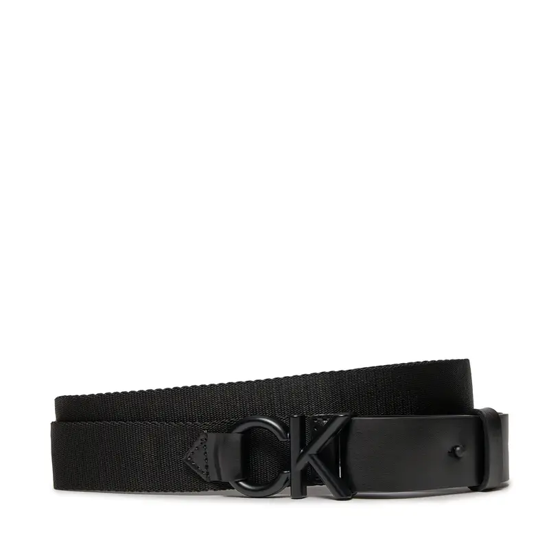 Cintura da uomo Calvin Klein Ck Metal Minimal Webbing 30Mm K50K511566 Nero