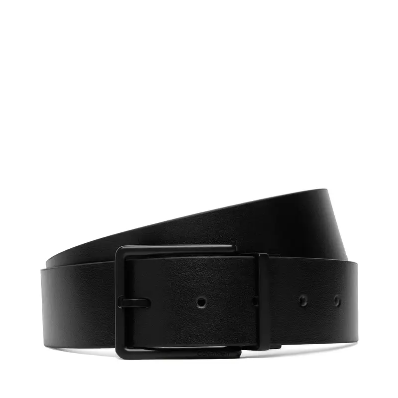 Cintura da uomo Calvin Klein Warmth Buckle Smooth 40Mm Adj/Re LV04D7118G Nero