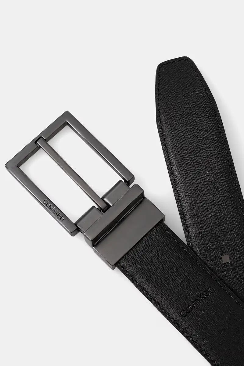 cintura in pelle bilaterale uomo colore nero LV04D7045G miniatura 2