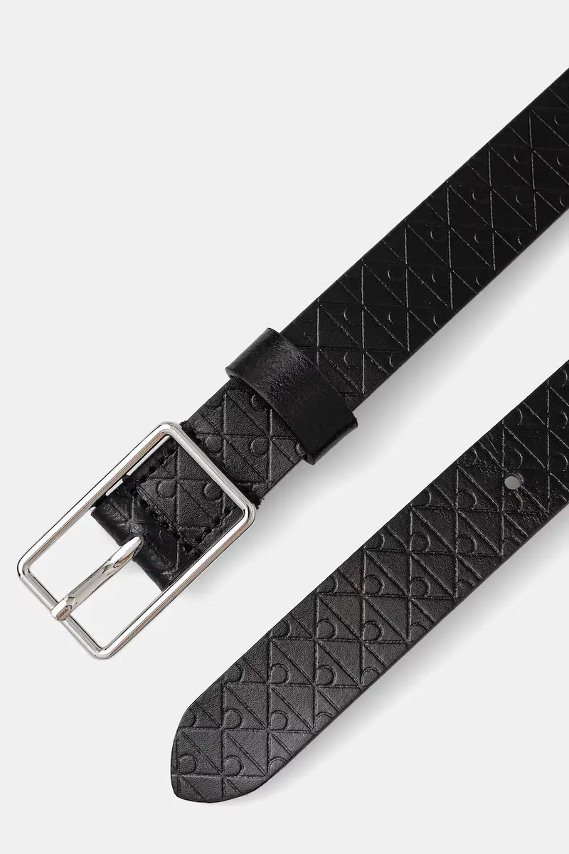 cintura in pelle donna colore beige LV04F7049G Nero miniatura 2