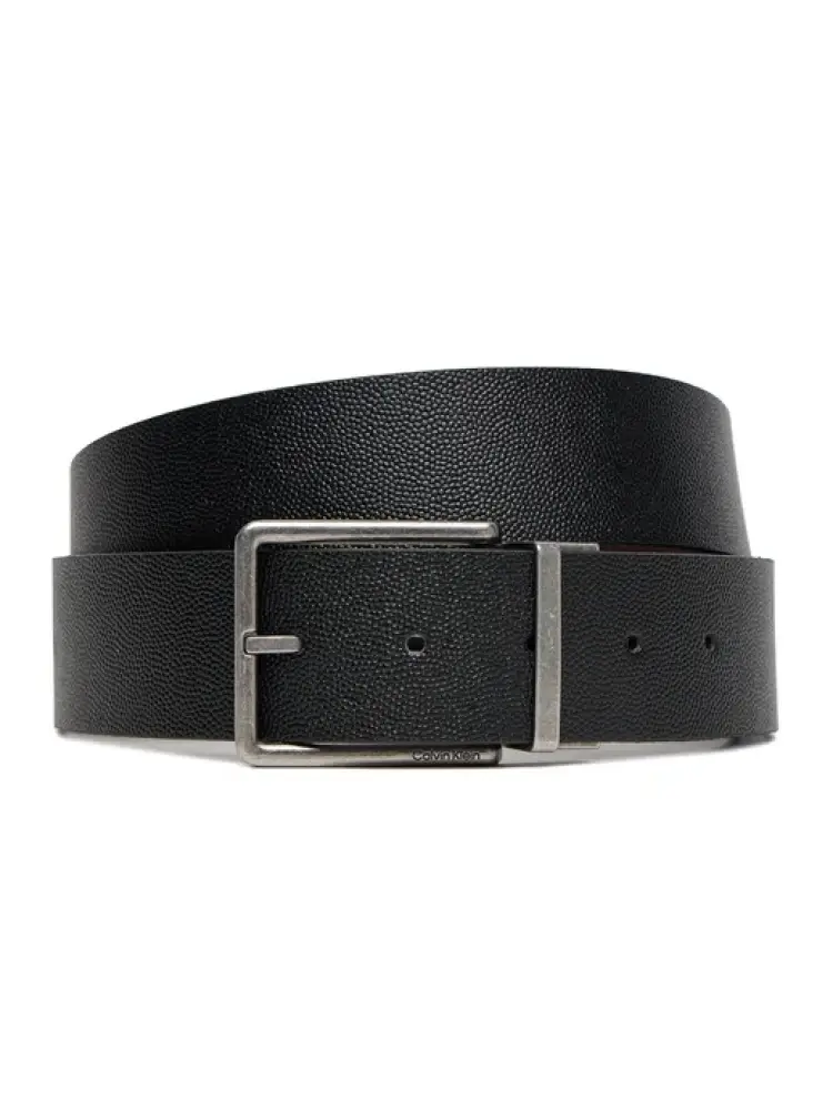 cintura in pelle nera reversibile