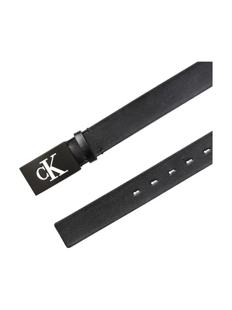 cintura nera uomo con logo miniatura 2