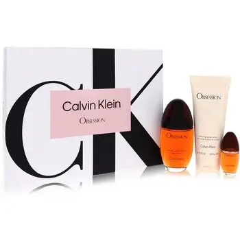 Cofanetto regalo Calvin Klein Obsession EDP 100 ml, lozione Obsession 200 ml e miniparf 100 ml