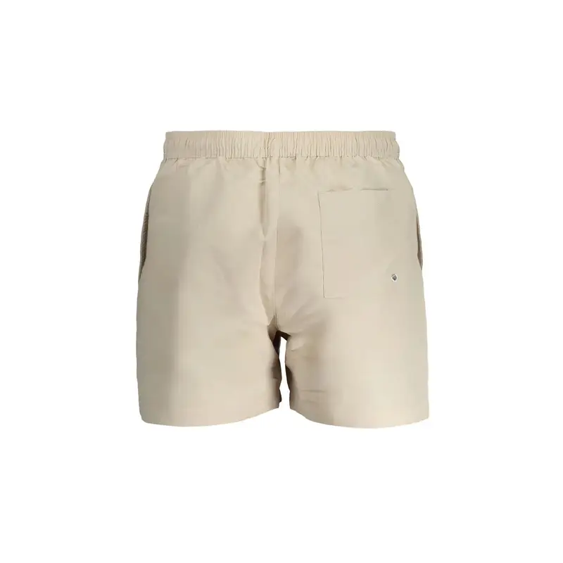 Costume da Mare Uomo Beige Stampa Logo miniatura 2