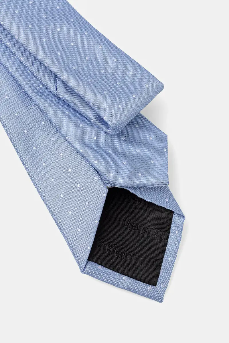 cravatta con seta Blu miniatura 2