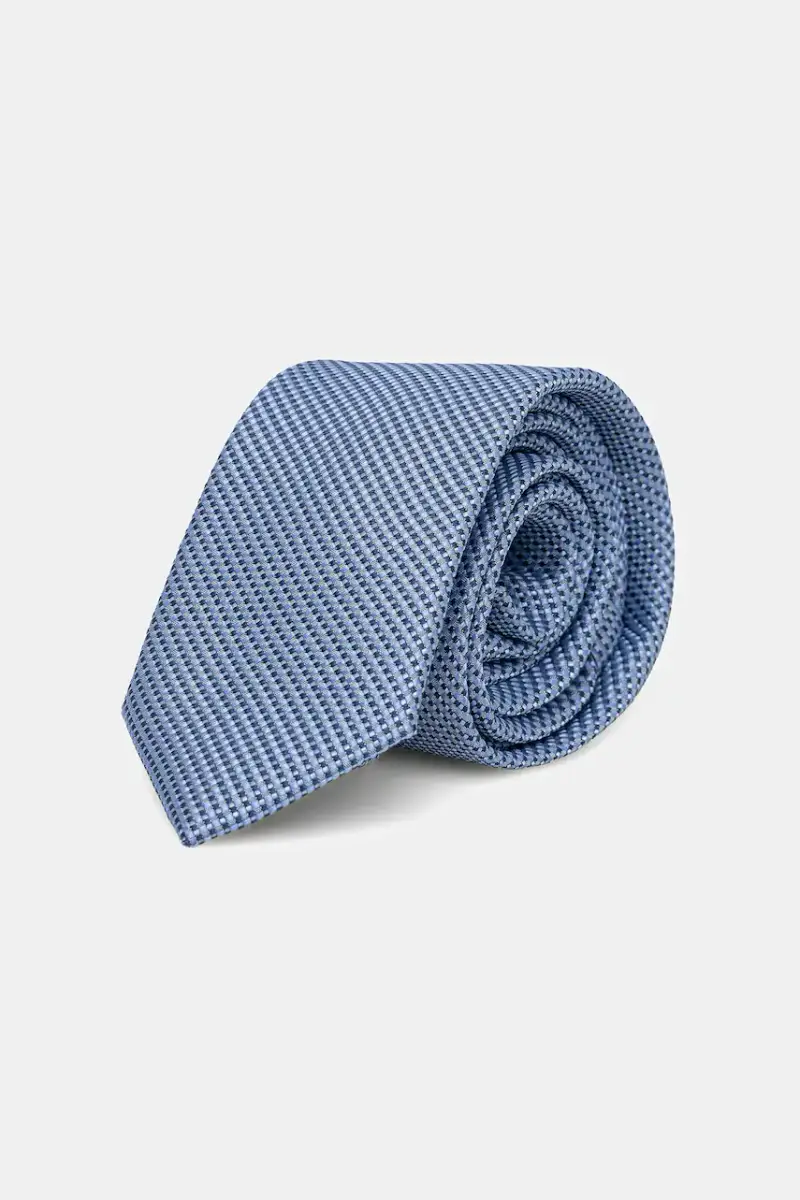 cravatta con seta Blu