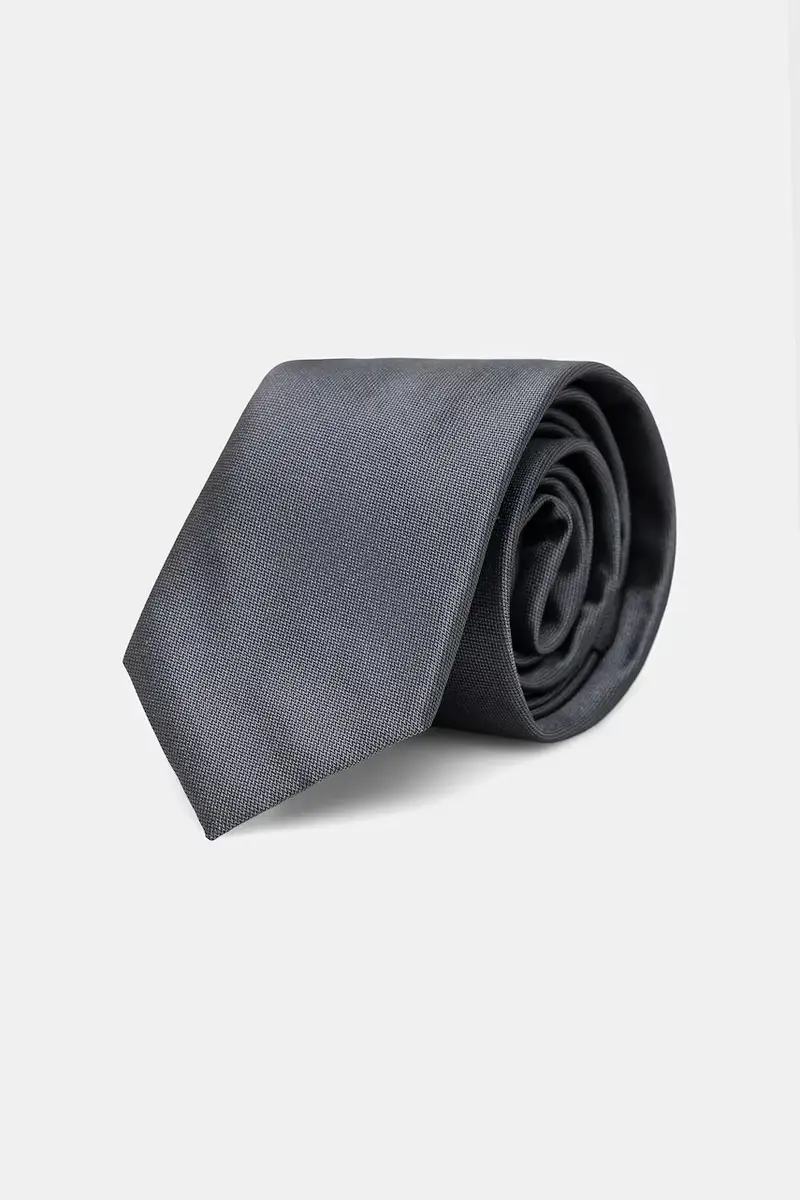 cravatta con seta Grigio