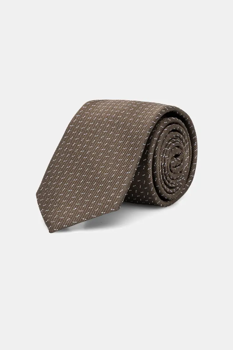 cravatta con seta Marrone