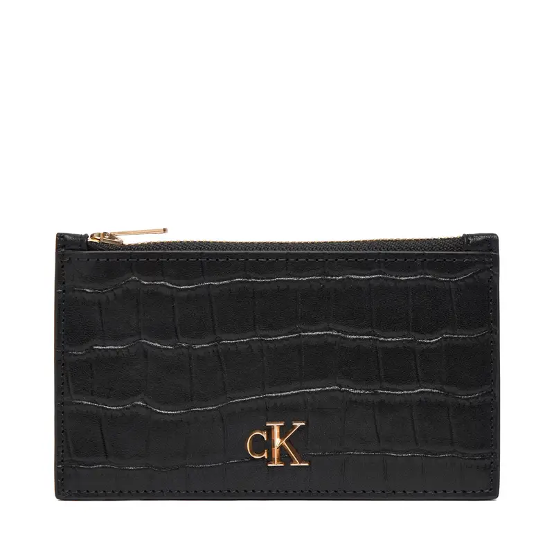 Custodie per carte di credito Calvin Klein Ck Croc 6 Cc Cardcase LV04F1094G Nero