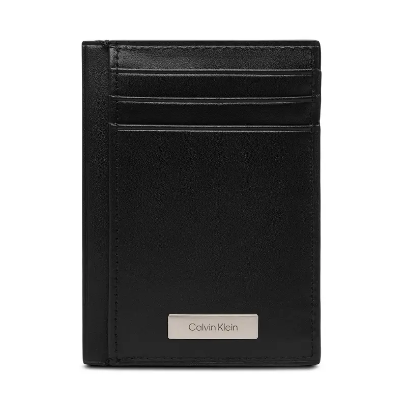 Custodie per carte di credito Calvin Klein Plaque Ns Card Case LV04D1065G Nero