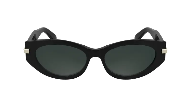 Donna Calvin Klein CK25502S N 001 Occhiali da sole Acetato Nero Cat Eye Normale miniatura 2