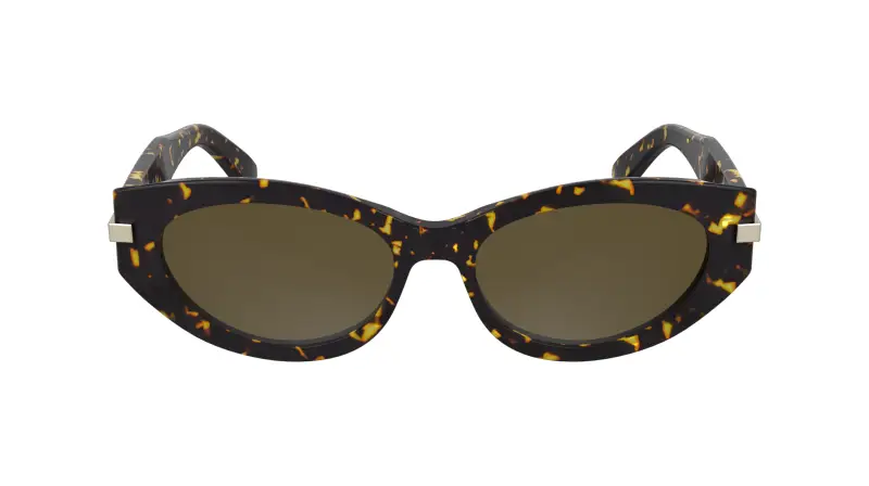 Donna Calvin Klein CK25502S N 240 Occhiali da sole Acetato Havana Cat Eye Normale miniatura 2