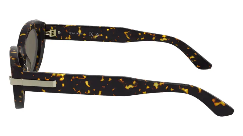 Donna Calvin Klein CK25502S N 240 Occhiali da sole Acetato Havana Cat Eye Normale miniatura 3
