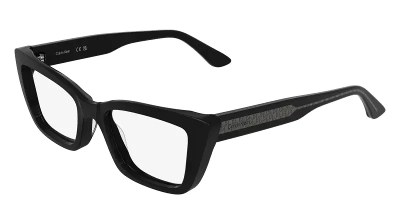 Donna Calvin Klein CK25549 001 Montature da vista Acetato Nero Cat Eye Normale