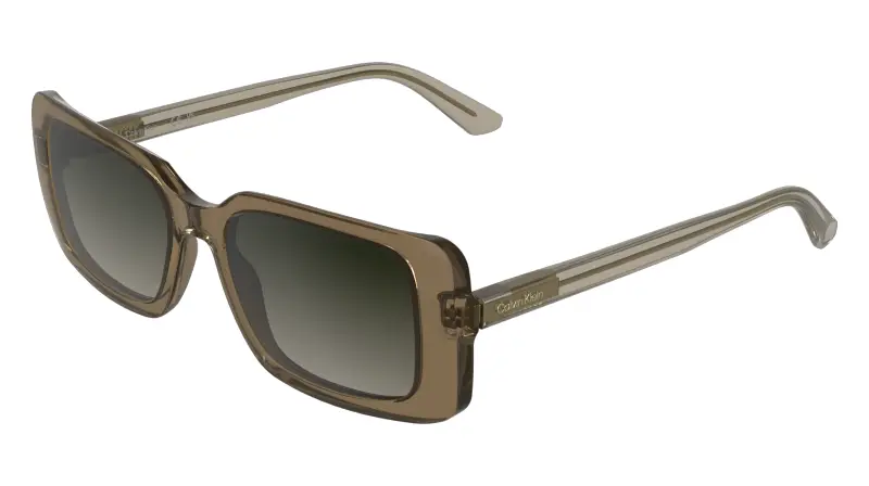 Donna Calvin Klein CK26508S 200 Occhiali da sole Bio-iniettato Marrone Squadrata Normale