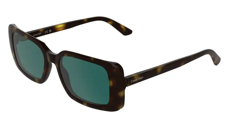 Donna Calvin Klein CK26508S 240 Occhiali da sole Bio-iniettato Havana Verde / Petrolio Squadrata Normale